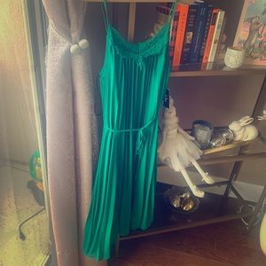 Emerald Green spaghetti strap summer dress